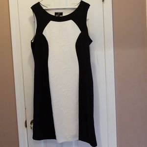 Black and white womens cocktail dress